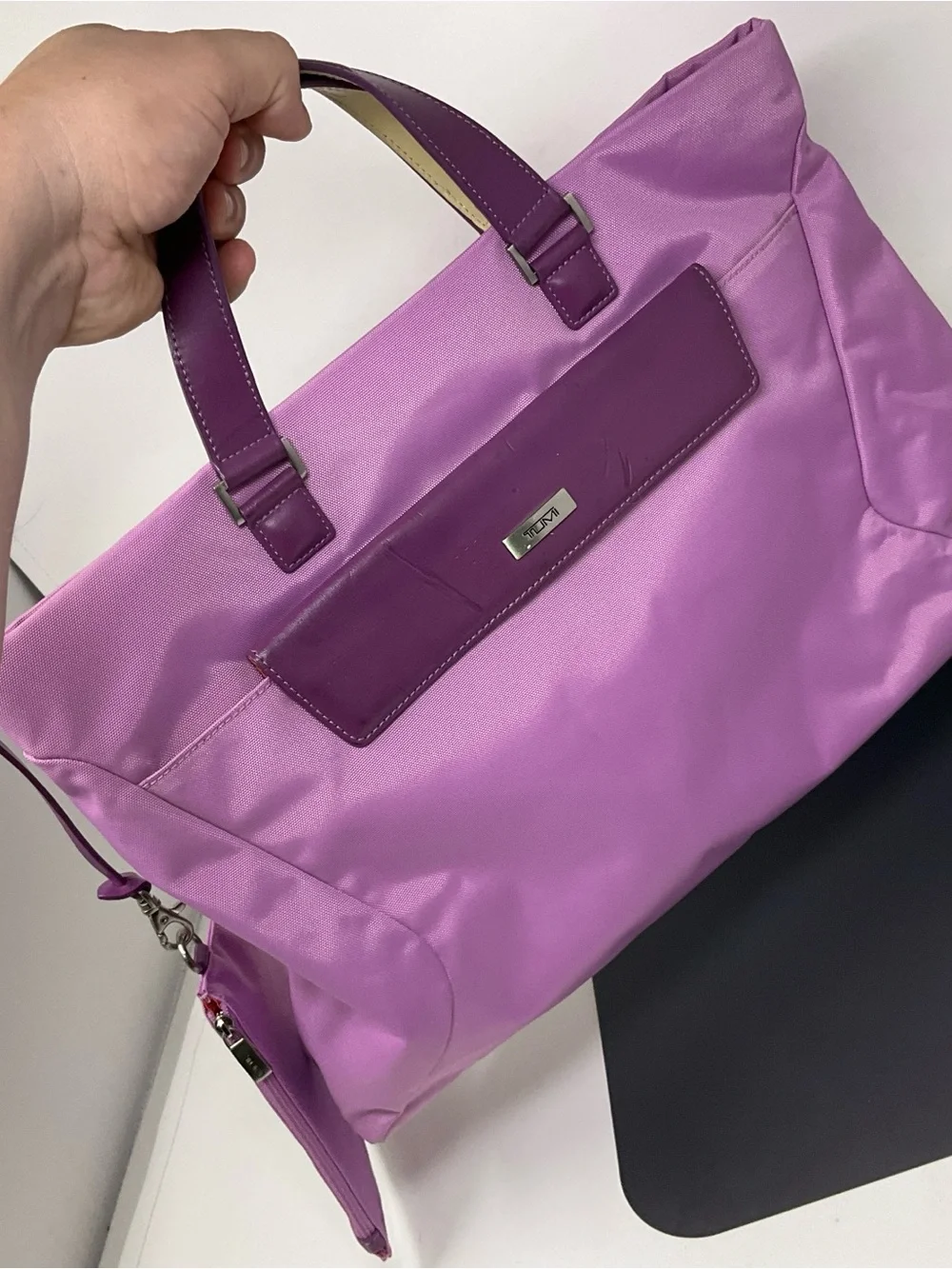 Tumi ballistic nylon Lavender and purple briefcase/satchel